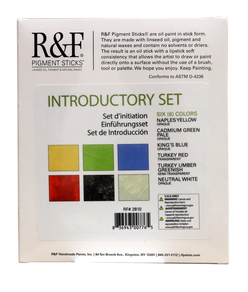 R&F Handmade Paints - Professional Oil Pigment Stick, Introductory Colors, Set of 6 - Image 3